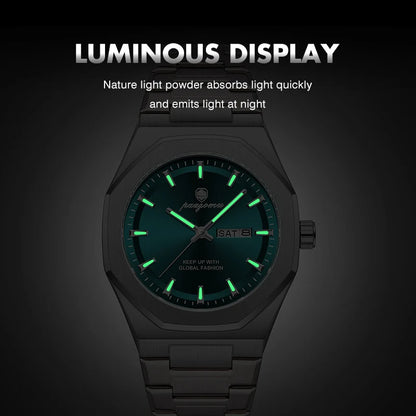 Luxury Stainless Steel Digital Quartz Watch