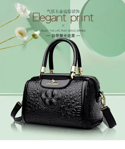 Women’s Crocodile Pattern Baguette Shoulder Bag