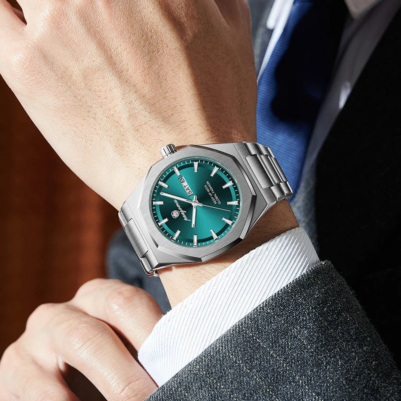 Luxury Stainless Steel Digital Quartz Watch
