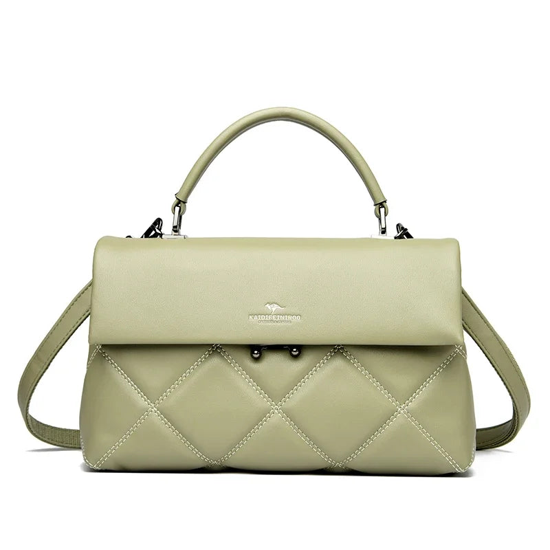 Korean Style Soft Leather Luxury Shoulder &amp; Crossbody Bag for Women