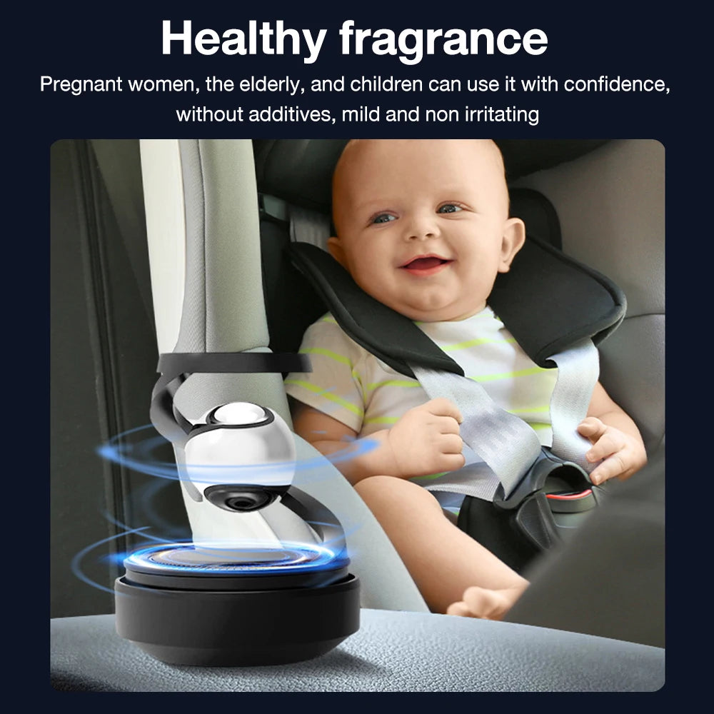 Solar Powered Rotating Car Air Freshener &amp; Aromatherapy Diffuser