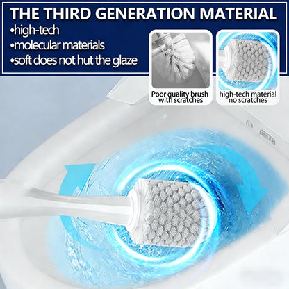 Electric Toilet Cleaning Brush with Adjustable Nylon Bristles