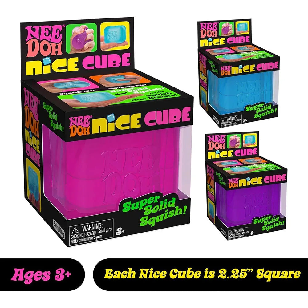 NeeDoh Nice Cube Sensory Squeeze &amp; Stress Relief Fidget Toy – 2.25 Inch
