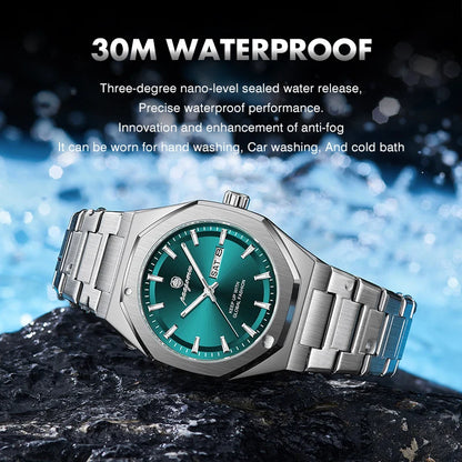 Luxury Stainless Steel Digital Quartz Watch