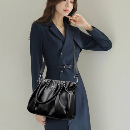 Luxury Casual Soft Leather Tote Bag for Women &amp; Everyday Use