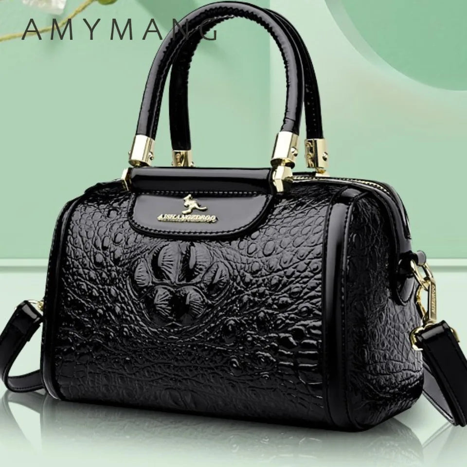 Women’s Crocodile Pattern Baguette Shoulder Bag