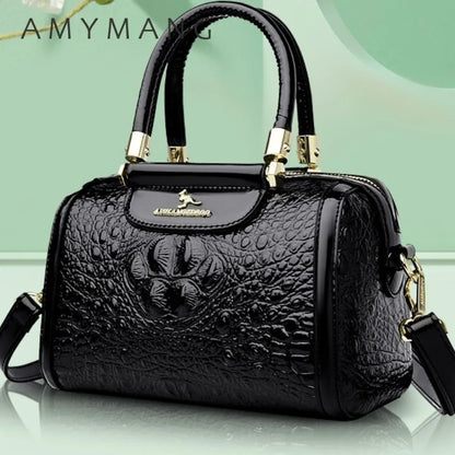Women’s Crocodile Pattern Baguette Shoulder Bag