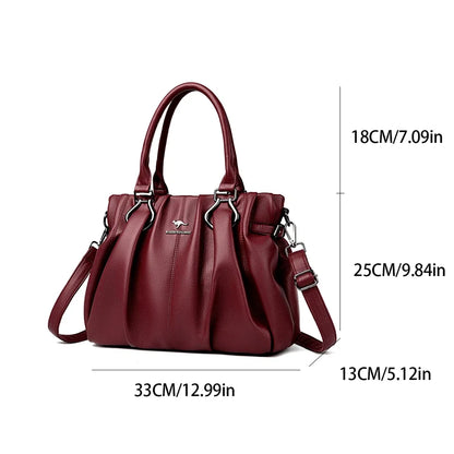 Luxury Casual Soft Leather Tote Bag for Women &amp; Everyday Use