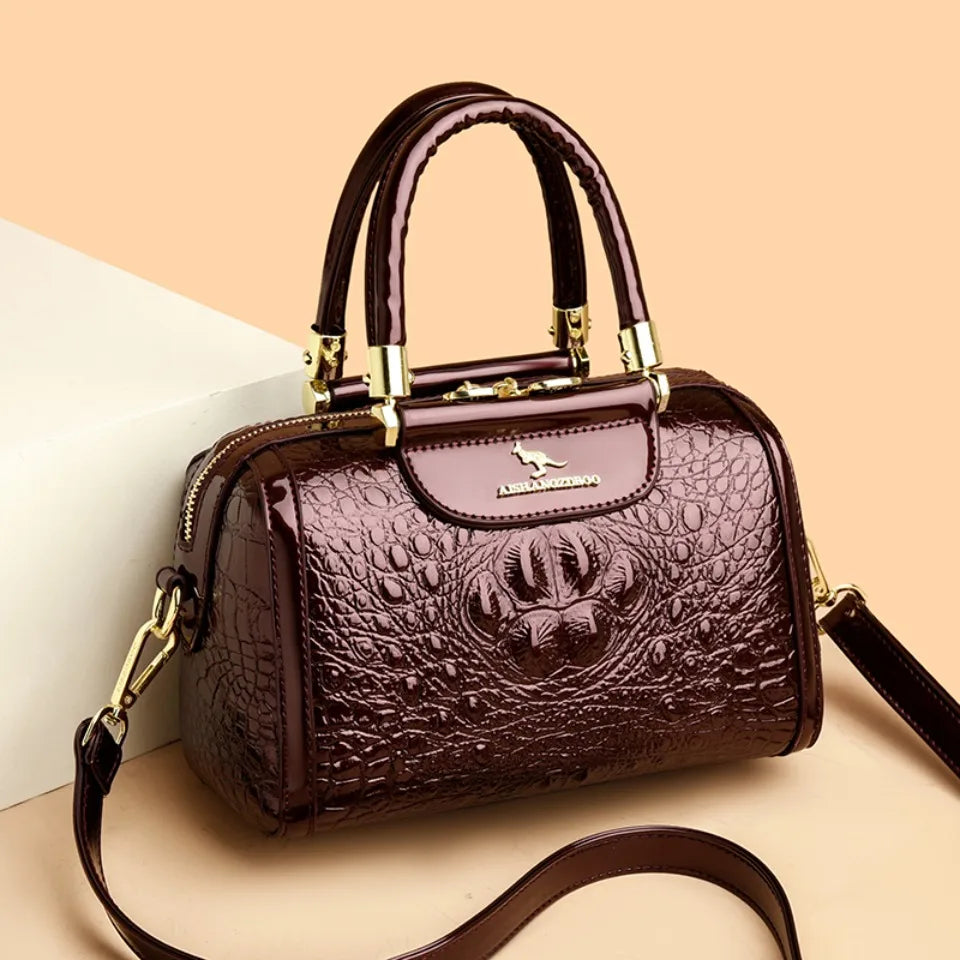 Women’s Crocodile Pattern Baguette Shoulder Bag