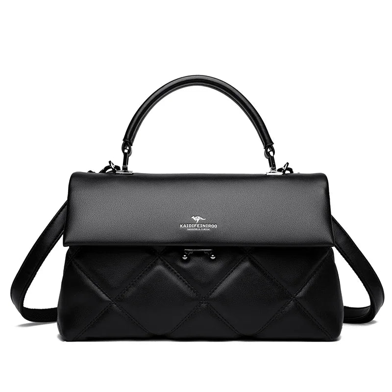 Korean Style Soft Leather Luxury Shoulder &amp; Crossbody Bag for Women