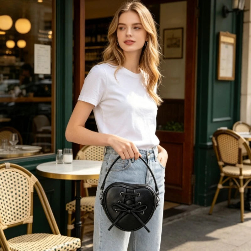 Korean Style Women’s PU Leather Bucket Shoulder Bag