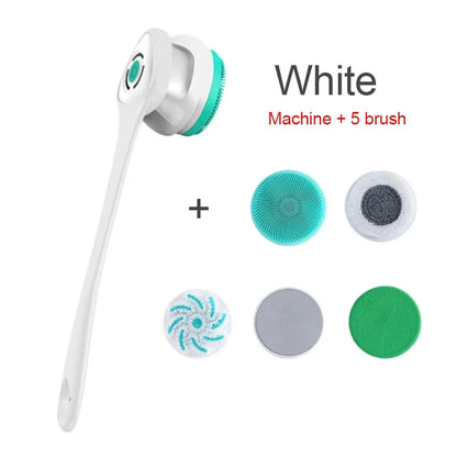 5-in-1 Rechargeable Electric Body Scrubber and Shower Cleaning Brush