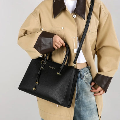 Genuine Leather Large Capacity Tote &amp; Crossbody Handbag for Women