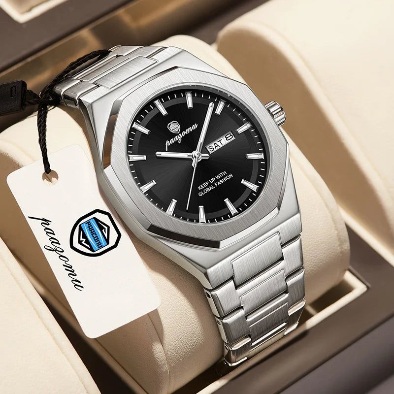 Luxury Stainless Steel Digital Quartz Watch
