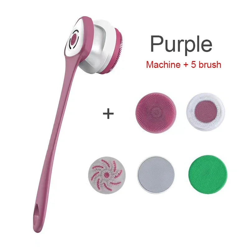 5-in-1 Rechargeable Electric Body Scrubber and Shower Cleaning Brush