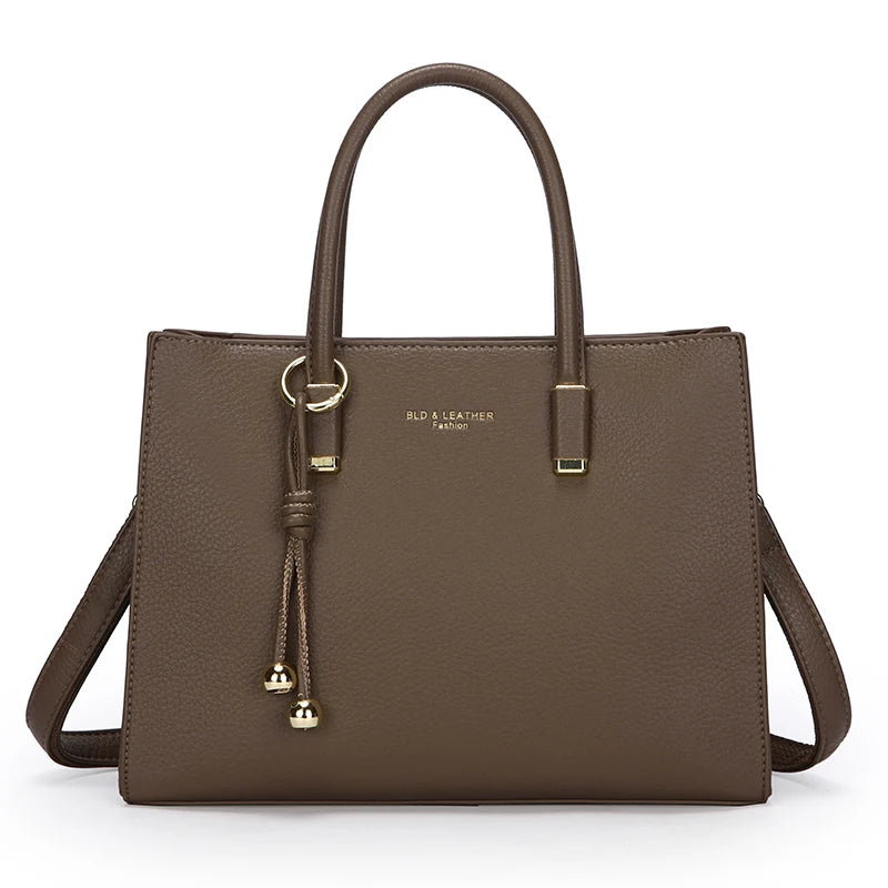 Genuine Leather Large Capacity Tote &amp; Crossbody Handbag for Women