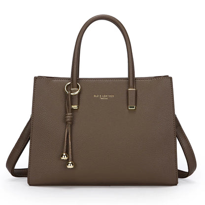 Genuine Leather Large Capacity Tote &amp; Crossbody Handbag for Women