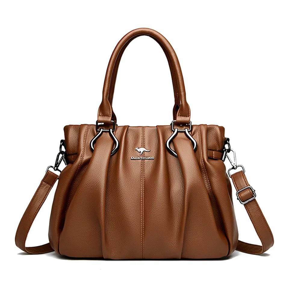 Luxury Casual Soft Leather Tote Bag for Women &amp; Everyday Use