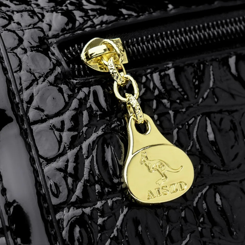 Women’s Crocodile Pattern Baguette Shoulder Bag