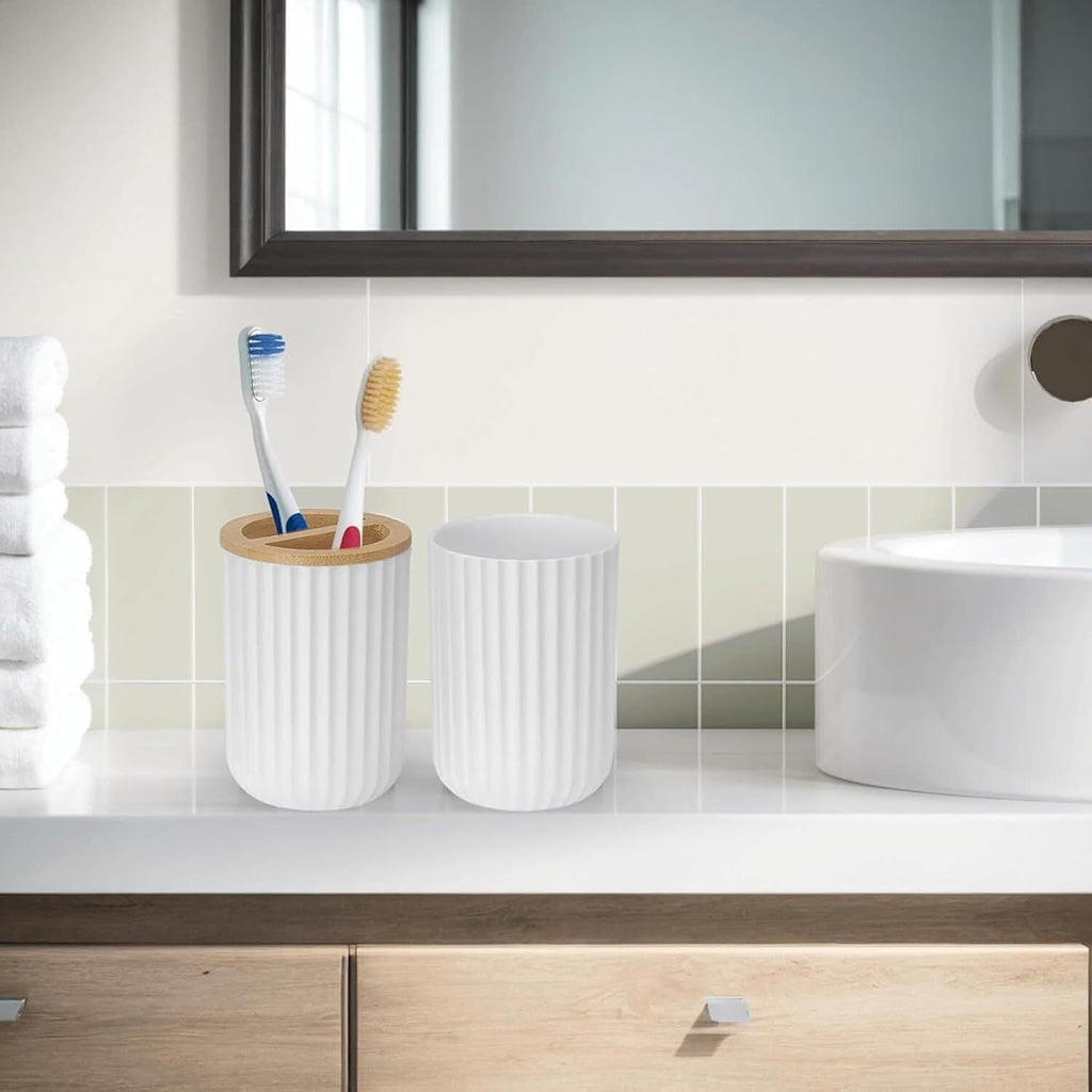 6-Piece Bathroom Accessories Set – Modern Bathroom Organizer for Home & Hotel