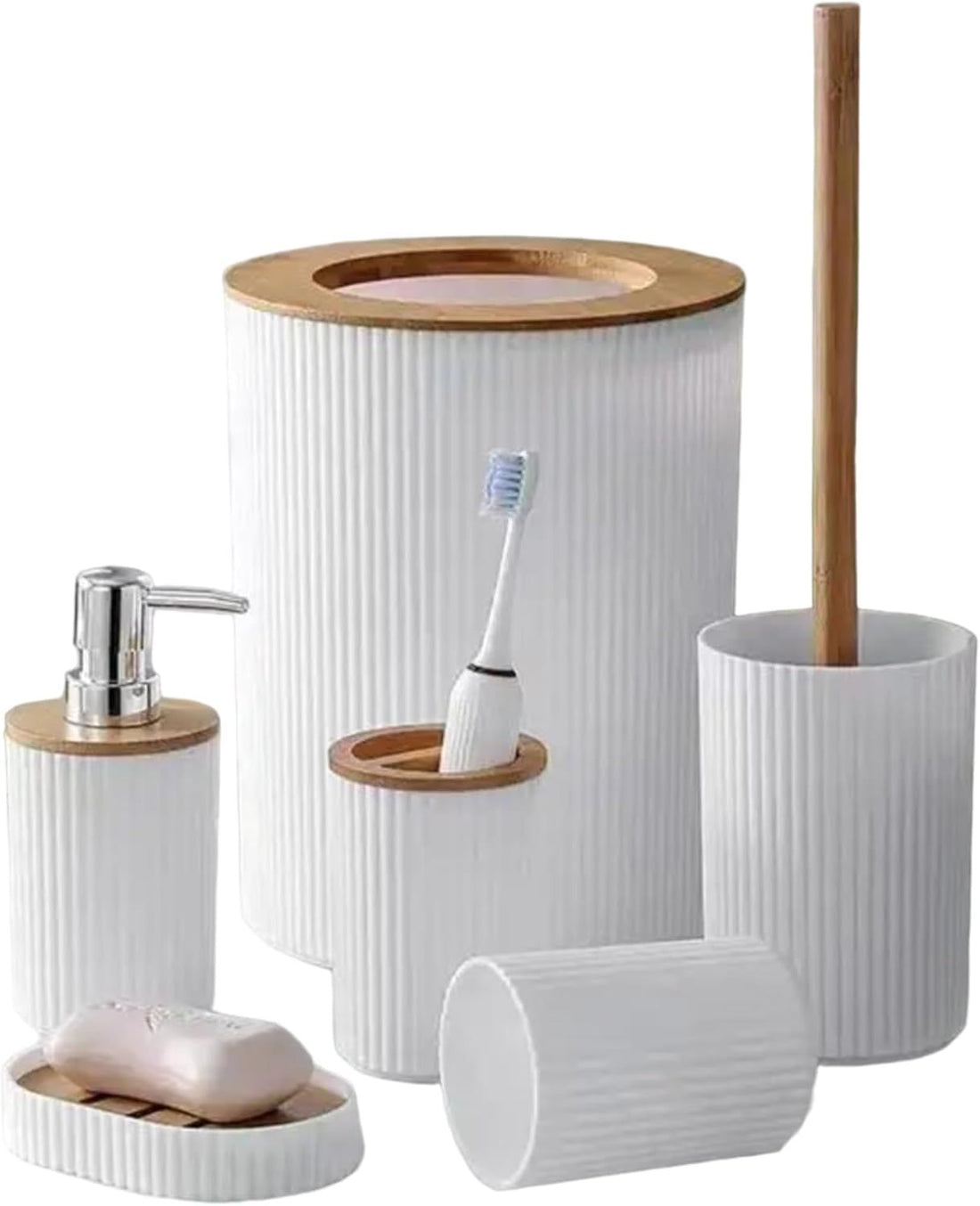 6-Piece Modern Bathroom Accessories Set for Home &amp; Hotel