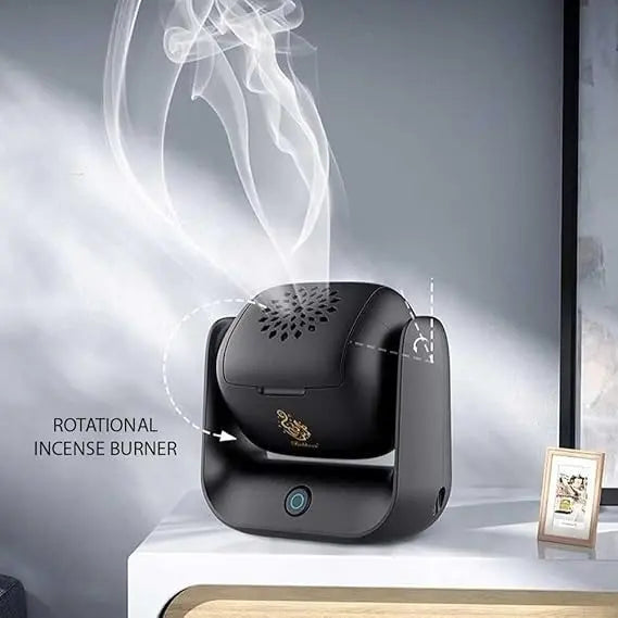 Rotating Incense Burner with 90° Rotation, LED Light &amp; Type-C Charging