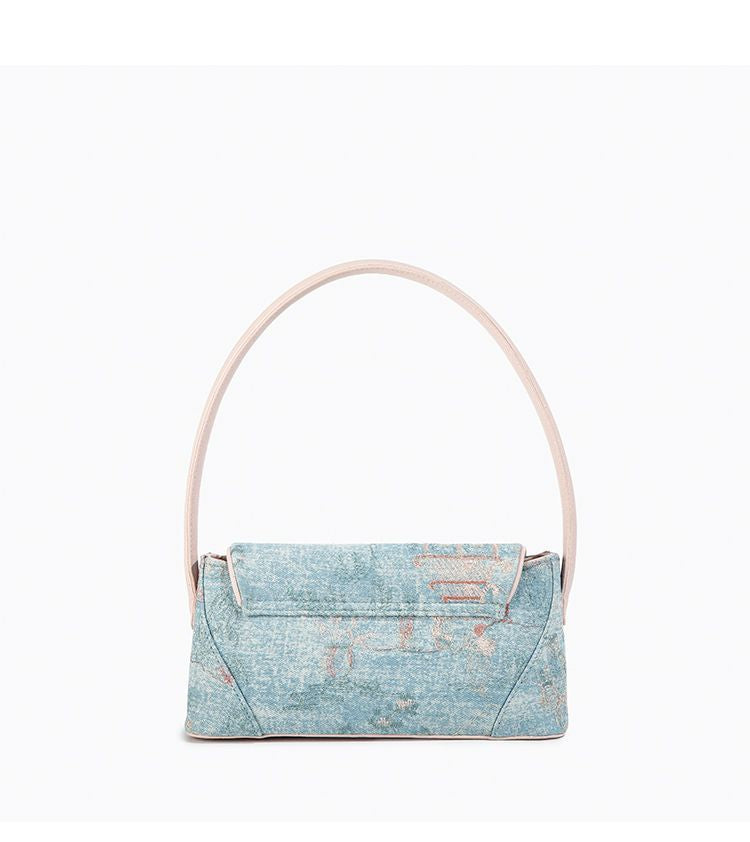Women's Chinese-Style Embroidered PU Leather Shoulder Bag