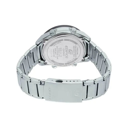 Silver Casio Edifice watch on a white background