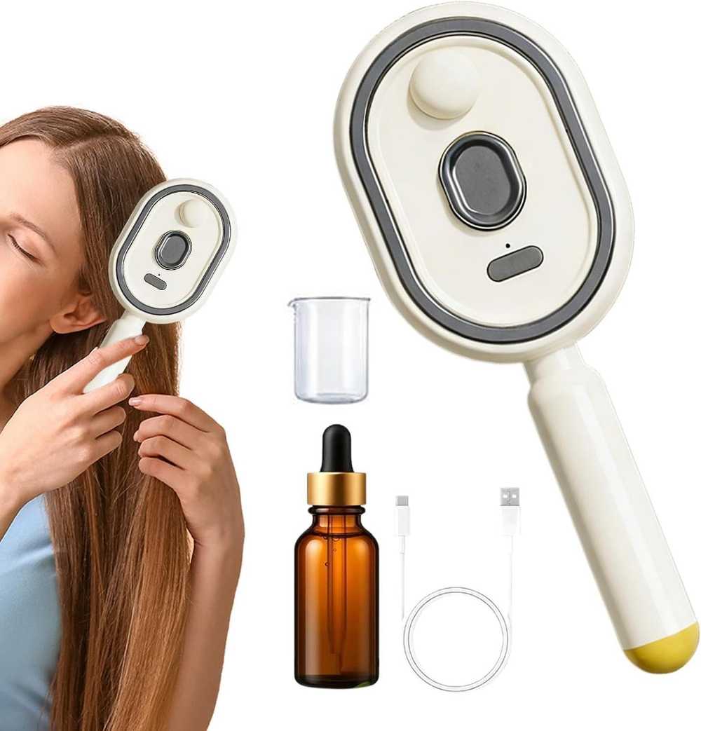 Steam Hair Straightener Brush | Rechargeable Cordless Detangling Comb