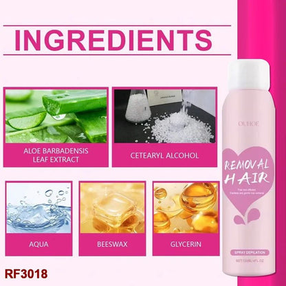 Product ingredients displayed with a bottle labeled &