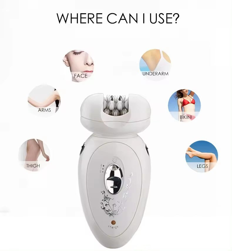 2-in-1 Lady Shaver &amp; Epilator – USB Rechargeable Electric Hair Removal Kit for Bikini, Underarm &amp; Legs