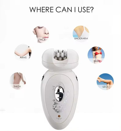 2-in-1 Lady Shaver &amp; Epilator – USB Rechargeable Electric Hair Removal Kit for Bikini, Underarm &amp; Legs