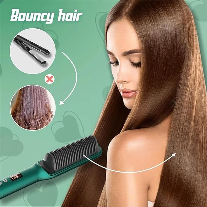Negative Ion Hair Straightening Comb for Smooth, Frizz-Free Hair