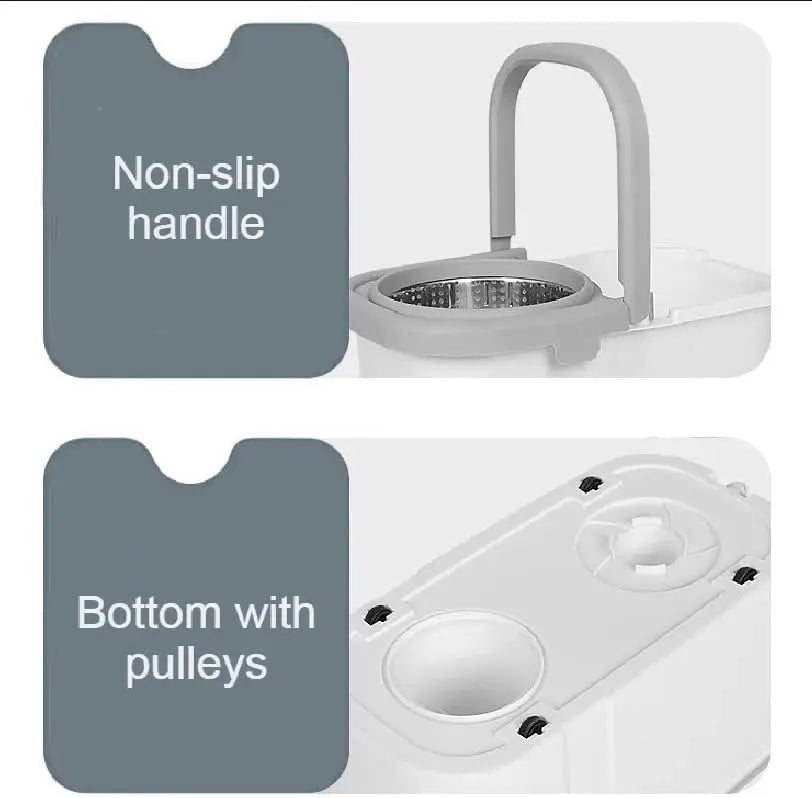 Microfiber Mop &amp; Bucket Set for Easy Floor Cleaning
