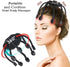 Portable and cordless head scalp massager being used on a woman&