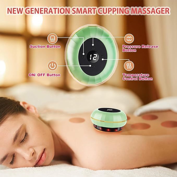 5-in-1 Smart Electric Cupping Massager | Vacuum Suction, Heat, Scraping &amp; Stone Therapy