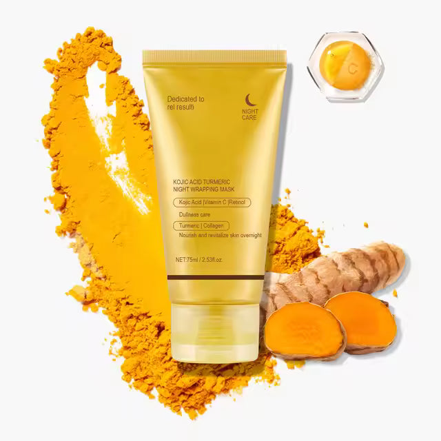 Turmeric Overnight Wrapping Peel Off Mask-Uneven Skin with Hydrolyzed Collagen, 75ml