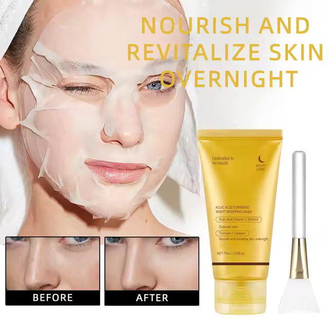 Turmeric Overnight Wrapping Peel Off Mask-Uneven Skin with Hydrolyzed Collagen, 75ml