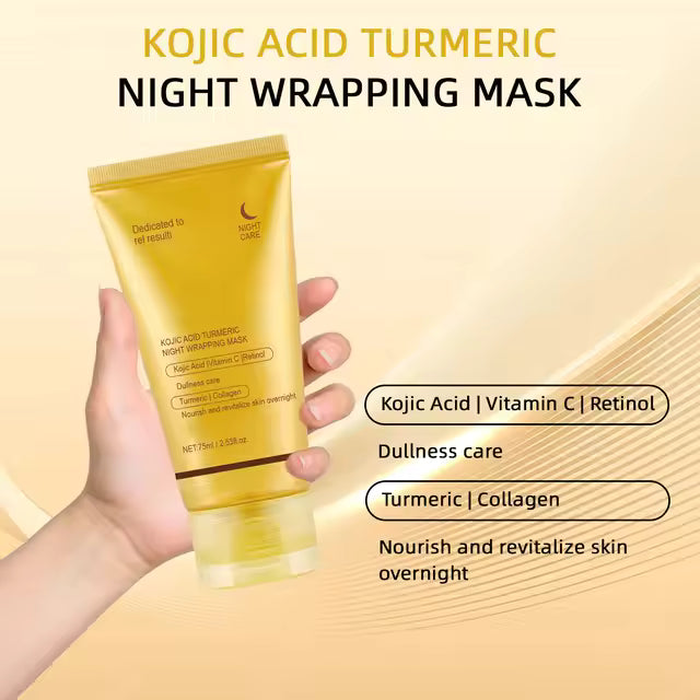 Turmeric Overnight Wrapping Peel Off Mask-Uneven Skin with Hydrolyzed Collagen, 75ml